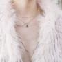 18K Gold Virgin Mary Link Toggle Necklace Dainty Evil Eye Choker with Cubic Zirconia for Women Delicate Jewelry Gifts