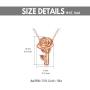 Solid 18k Gold Rose Flower Pendant Necklace for Women, Dianty Fine Jewelry Gifts for Wife / Girlfriend, 17''