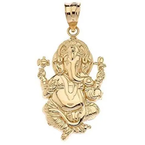 CaliRoseJewelry 10k Hindu Lord Ganesh Ganesha Elephant Hindu God of Fortune Charm Pendant CaliRoseJewelry 10k Hindu Lord Ganesh Ganesha Elephant Hindu God of Fortune Charm Pendant