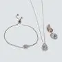UDORA CZ Tearsdrop Earrings Necklace Jewelry Set for Bridal Bridesmaids UDORA CZ Tearsdrop Earrings Necklace Jewelry Set for Bridal Bridesmaids