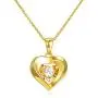 18k Gold Heart Jewelry Necklace for Women, Solid Gold Chain and Pendant Necklace for Her, Anniversary Jewelry Present for Wife, Gifts for Mother,18'' 18k Gold Heart Jewelry Necklace for Women, Solid Gold Chain and Pendant Necklace for Her, Anniversary Jewelry Present for Wife, Gifts for Mother,18''