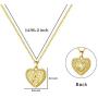 iDIMSON Gold Heart Initial Pendant Necklace for Girls 14K Gold Plated Filled Dainty Heart Pendant Initial Letter Necklaces Alphabet Monogram Necklaces Jewelry Gift for Women Teen Girls