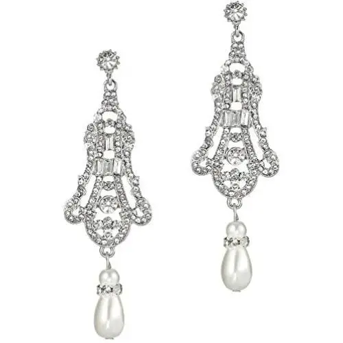 BABEYOND 1920s Flapper Art Deco Gatsby Earrings 20s Flapper Gatsby Accessories Vintage Wedding Dangle Pearl Earrings BABEYOND 1920s Flapper Art Deco Gatsby Earrings 20s Flapper Gatsby Accessories Vintage Wedding Dangle Pearl Earrings