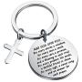 CYTING Inspirational Keychain May God Give Rainbow for Every Storm Irish Blessing Keychain Graduation Gift Encouragement Gift for Her