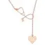 MANZHEN Rose Gold Plated Medicine Stethoscope Heart Initial Alphabet Letter Necklace for Doctor Nurse MANZHEN Rose Gold Plated Medicine Stethoscope Heart Initial Alphabet Letter Necklace for Doctor Nurse