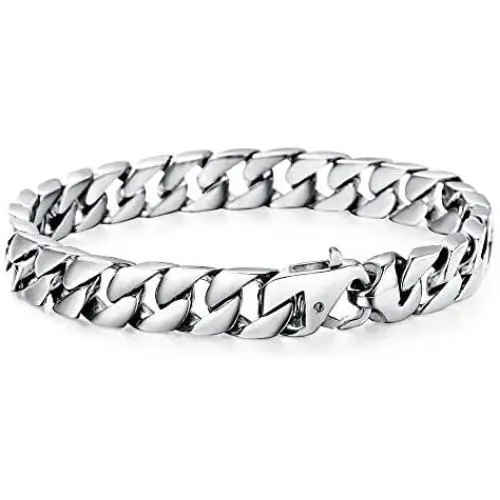 Trendsmax 10mm Mens Women Chain Gold Plated Stainless Steel Curb Cuban Link Chain Bracelet 8-10inch Hip Hop Jewelry Trendsmax 10mm Mens Women Chain Gold Plated Stainless Steel Curb Cuban Link Chain Bracelet 8-10inch Hip Hop Jewelry