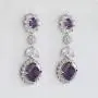 SWEETV Elegant Wedding Bridal Earrings for brides,bridesmaid- Cubic Zirconia Crystal Dangle Earrings for Womens Party Prom Pageant