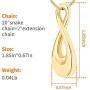 LYFML Cremation Jewelry Urn Necklace for Ashes, Infinity Shape Memorial Locket Pendant Made of Titanium Steel Come with Filling Kit, Support for Customization