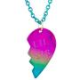 Lux Accessories Big Sis Lil Sis Little Sister BFF Best Friends Forever Necklace 2pc Set