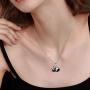 Panda Urn Necklace for Ashes 925 Sterling Silver Origami Panda Pendant Cremation Keepsake Necklace for Women Jewelry