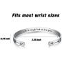 ❤Gift For Mothers Day❤WingLoveLemonmini Inspiring Stainless Steel Cuff Bracelet Carved Spell Cuff Bracelet Friendship Bracelet Personalized Christmas Gift Friendship Gift Inspirational Gift for Women for girls for boy