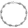 AeraVida Cute and Charming Ladybug .925 Sterling Silver Link Bracelet