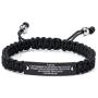 MEALGUET Braided Rope Style Always Remember Engraved Inspirational Son Bracelets, to My Son from Mom Dad Bracelets Gift for Christmas Graduation