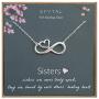 EFYTAL Sister Gifts from Sister, 925 Sterling Silver Infinity with Heart Necklace, Birthday Jewelry Gift Necklaces for Sisters, Best Friend, Jewelry Gift Idea for Her