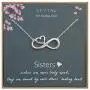 EFYTAL Sister Gifts from Sister, 925 Sterling Silver Infinity with Heart Necklace, Birthday Jewelry Gift Necklaces for Sisters, Best Friend, Jewelry Gift Idea for Her