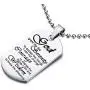 Zuo Bao God Grant Me The Serenity Prayer Quote Dog Tag Keyring Christian Religious Jewelry for Friend Family Member