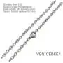 VENICEBEE Saint Christopher Medal Solid 925 Sterling Silver Pendant Necklace with Chain Black Pouch Polishing Cloth Gift Box