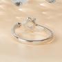 Eiffy Zircon Jewish Star of David Ring for Women Simple Open Hexagram Finger Ring Jewelry