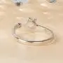 Eiffy Zircon Jewish Star of David Ring for Women Simple Open Hexagram Finger Ring Jewelry