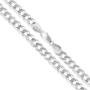 Mens Sterling Silver Flat Curb Chain 5.2mm-14.8mm Solid 925 Italy Link Necklace