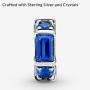 Pandora Jewelry Blue Ice Cube Spacer Crystal Charm in Sterling Silver