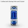Pandora Jewelry Blue Ice Cube Spacer Crystal Charm in Sterling Silver Pandora Jewelry Blue Ice Cube Spacer Crystal Charm in Sterling Silver