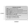 WUSUANED Motivational Gift 7 Rules of Life Quote Wallet Insert Card Inspirational Quote Jewelry Encouragement Gift