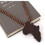 Wooden bead necklace big Pendant