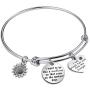 TOGON Sunflower Charm Keychain I Want to Be Like a Sunflower Inspirational Gift for Women Girls Encourage Keyring Sunflower Jewelry Inspiring Gift