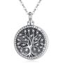 Eusense Cremation Necklace for Ashes Sterling Silver, Tree of Life Pendant Urn Necklaces Jewelry for Human Ashes for Women
