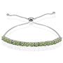 Sterling Silver 3mm Round-cut Bolo Adjustable Bracelet made with Swarovski Crystals