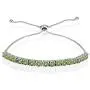 Sterling Silver 3mm Round-cut Bolo Adjustable Bracelet made with Swarovski Crystals Sterling Silver 3mm Round-cut Bolo Adjustable Bracelet made with Swarovski Crystals
