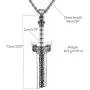 ZiWuark Mens Broken Sword Necklace Stainless Steel Knight Sword Necklaces Dragon Cloud Pattern Pendant Jewelry for Men and Women with 24 Inches Chain ZiWuark Mens Broken Sword Necklace Stainless Steel Knight Sword Necklaces Dragon Cloud Pattern Pendant Jewelry for Men and Women with 24 Inches Chain