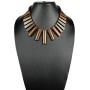Tribal Large Wooden Handmade Fashion Jewelry Necklace with Innovative Wood Petals | Nagina International