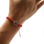 Reizteko 12pcs Lucky Hamsa Red String Line Kabbalah Bracelets Bracelet Bangle Braided String Cord and Rotating Evil Eye Hamsa Hand - Jewish Amulet Pendant Jewelry for Success and Protection Lucky