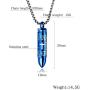 Cross Bullet Pendant Stainless Steel Necklace for Men Lords Prayer Necklace Lords Bible Cross Prayer Cremation Ashes Urn Necklace