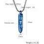 Cross Bullet Pendant Stainless Steel Necklace for Men Lords Prayer Necklace Lords Bible Cross Prayer Cremation Ashes Urn Necklace