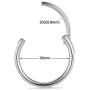 Vinjewelry Cubic Zirconia Hoop Earrings -2 PCS Cartilage Earrings Hoop for Women Girls 20G 316L Surgical Steel Plated 14K Hypoallergenic Huggie Earrings