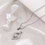 Crystal Teardrop Heart Cremation Urn Pendant Memorial Necklace Stainless Steel Ashes Holder Keepsake Jewelry
