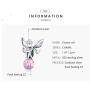 BAMOER 925 Sterling Silver Girl and Boy Bead Charms, Good Luck Charms Women Girls Bead Fit Bracelet Necklace Gift (Flower Fairy)