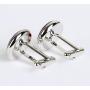 Kooer Elven Leaf Cuff Links Personalized Wedding Cufflinks Jewelry Gift for Men
