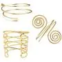 The Woos 3 Pcs Coil Upper Arm Cuff Open Arm Bracelet Gold Tone Adjustable Metal Punk Filigree Swirl Boho Armband Bangle Arm Band Jewelry The Woos 3 Pcs Coil Upper Arm Cuff Open Arm Bracelet Gold Tone Adjustable Metal Punk Filigree Swirl Boho Armband Bangle Arm Band Jewelry