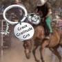 CYTING Cowboy Cowgirl Keychain Grace Gratitude Grit Southern Country Inspired Cow Jewelry Inspirational Western Gift for Cowboy Cowgirl Gift