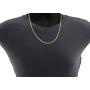 Nuragold 10k Yellow Gold 3.5mm Cuban Curb Link Chain Pendant Necklace, Mens Womens Lobster Lock 16'' 18'' 20'' 22'' 24'' 26'' 28'' 30''