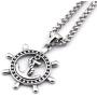 Gungneer Anchor Rudder Necklace Stainless Steel Keel Chain Military Accessories United State Navy Jewelry Men Women