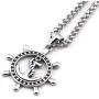 Gungneer Anchor Rudder Necklace Stainless Steel Keel Chain Military Accessories United State Navy Jewelry Men Women