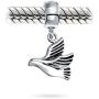 World Peace Olive Branch Open Dove Love Bird Dangle Charm Bead For Women Teen .925 Sterling Silver Fits European Bracelet