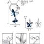 EleQueen 925 Sterling Silver Butterfly Denim Blue Pendant Necklace Stud Earrings Jewelry Set Made with Crystals