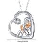 JUSTKIDSTOY Sterling Silver Dog Necklace/Cat Jewelry/Horse Gift with A Girl Cute Animal Love Heart Pendant for Women Pet Lover