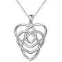 925 Sterling Silver Good Luck Irish Claddagh Celtic Knot Love Heart Pendant Necklace for Women Girls Ladies Birthday Gift, 18'' Rolo Chain
